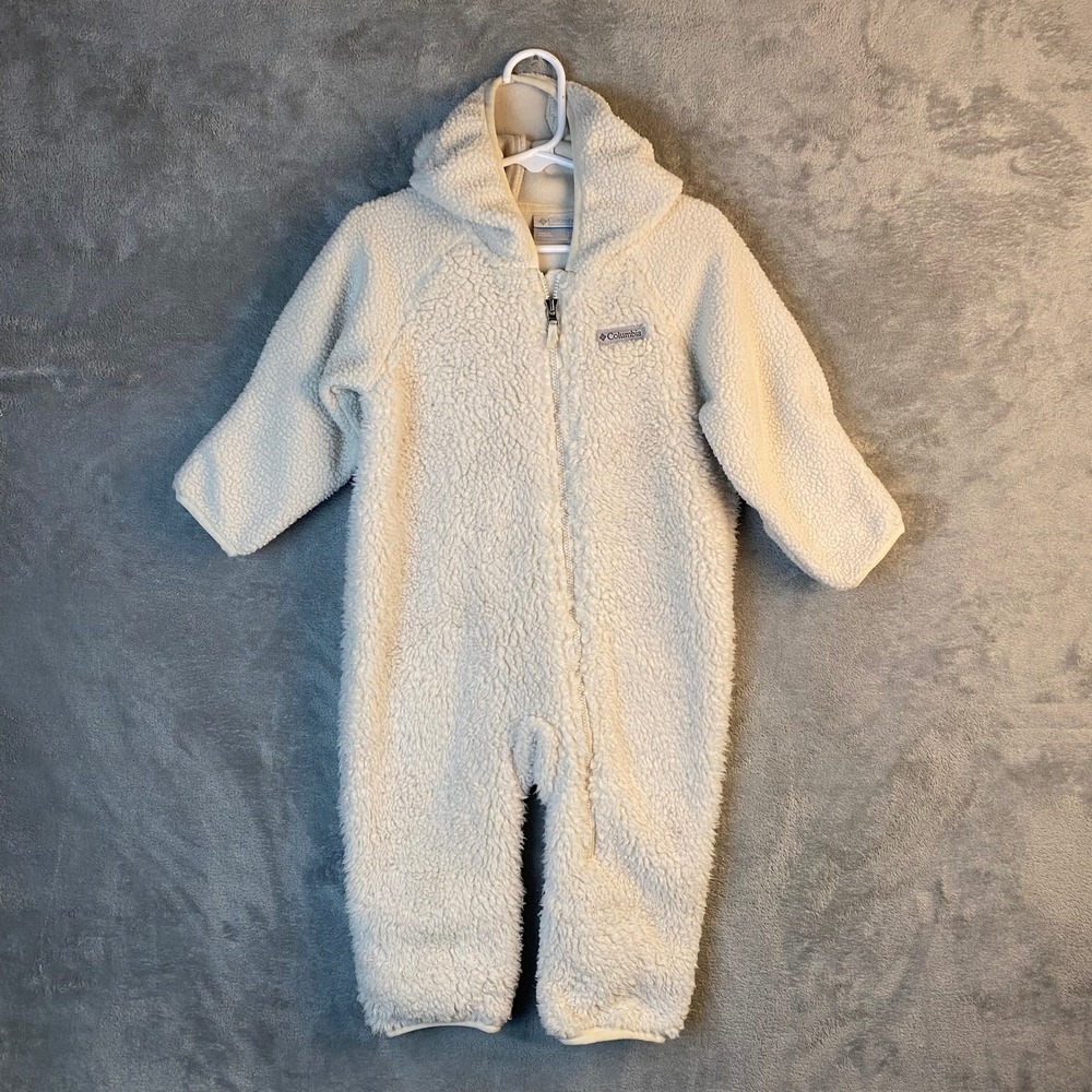 Columbia Foxy Baby Sherpa Bunting 12-18 Months Cream Hooded One Piece Suit